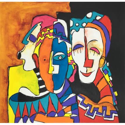 Gemälde TRES von Gorigoitia Karla  | Gemälde Art brut Acryl Alltagsszenen