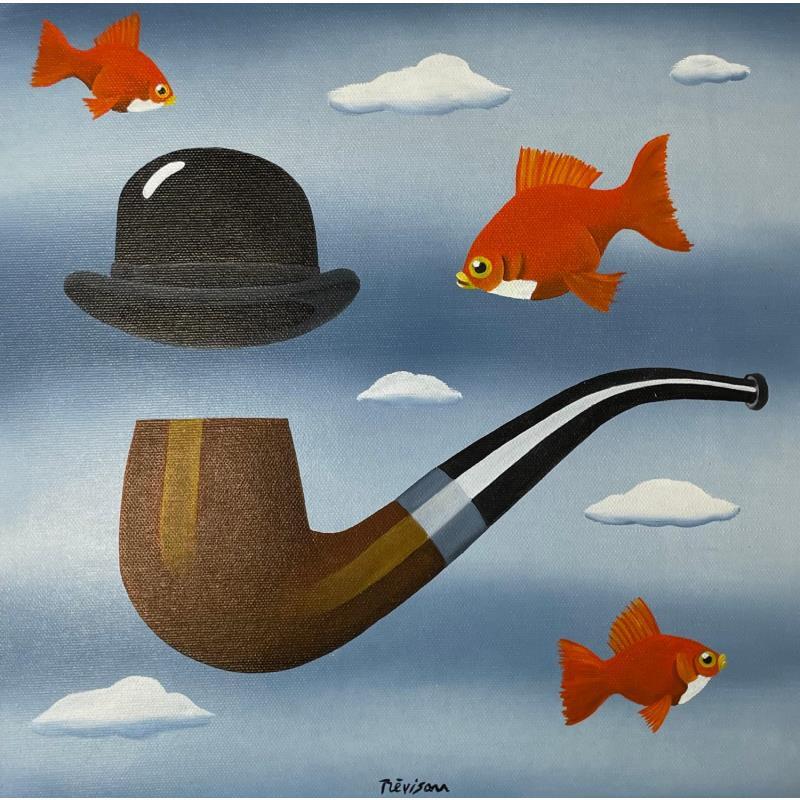 Peinture THE GREAT MAN par Trevisan Carlo | Tableau Surréalisme Animaux Huile Acrylique