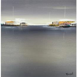 Peinture REFLETS D EMOTIONS VI par Roussel Marie-Ange et Fanny | Tableau Abstrait Huile Marine