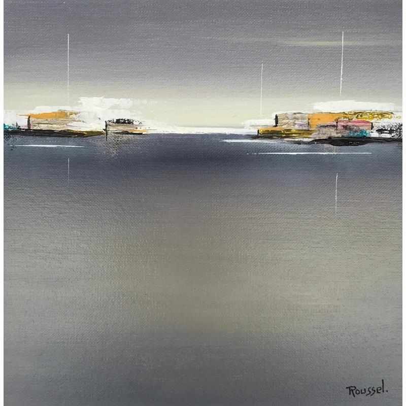 Painting REFLETS D EMOTIONS VI by Roussel Marie-Ange et Fanny | Painting Abstract Marine Oil