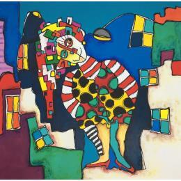 Peinture GRAVEDAD par Gorigoitia Karla  | Tableau Art Singulier Acrylique scènes de vie