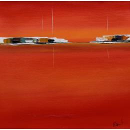 Gemälde INSTANT D EMOTIONS 10 von Roussel Marie-Ange et Fanny | Gemälde Abstrakt Öl Marine