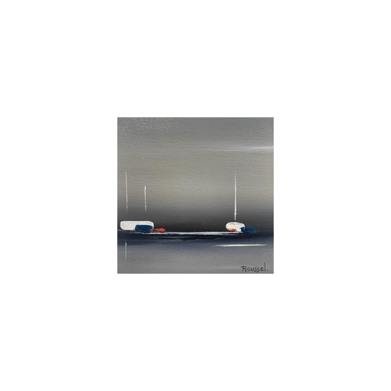 Painting SYMPHONIE MARINE by Roussel Marie-Ange et Fanny | Painting Abstract Marine Oil