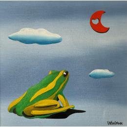 Peinture MOONLIGHT par Trevisan Carlo | Tableau Surréalisme Acrylique, Huile Animaux