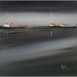 Painting Ambiance MARINE 20 by Roussel Marie-Ange et Fanny | Painting Abstract Oil Marine
