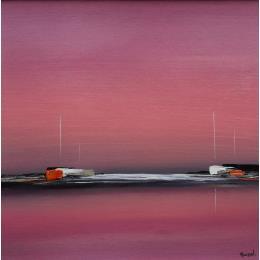 Gemälde REFLETS D EMOTION 10 von Roussel Marie-Ange et Fanny | Gemälde Abstrakt Öl Marine