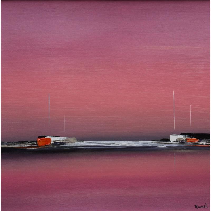 Painting REFLETS D EMOTION 10 by Roussel Marie-Ange et Fanny | Painting Abstract Marine Oil