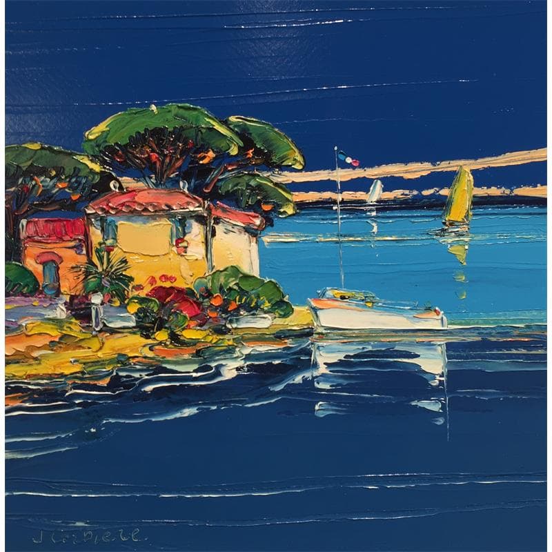 Peinture Voile jaune par Corbière Liisa | Tableau Figuratif Paysages Huile