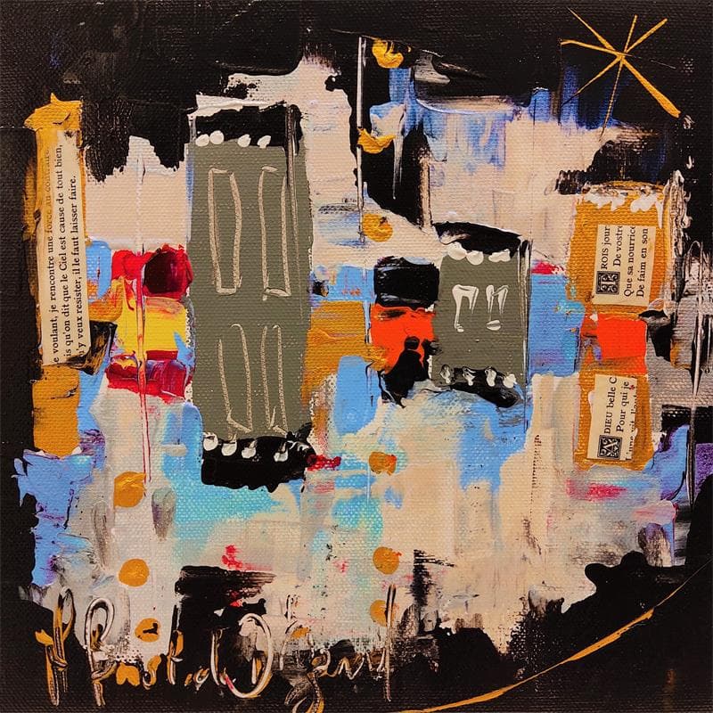 Peinture AMOUR COURTOIS AUJOURD'HUI par Bastide d´Izard Armelle | Tableau Abstrait Paysages Acrylique