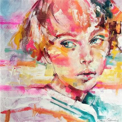 Painting Cymbeline by Abbondanzia Monica | Painting Figurative Acrylic Portrait