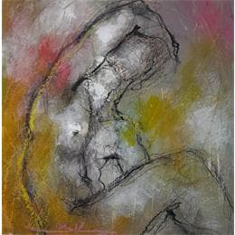 Painting Sans verticalité by Kerbastard Béatrice | Painting Figurative Acrylic Nude