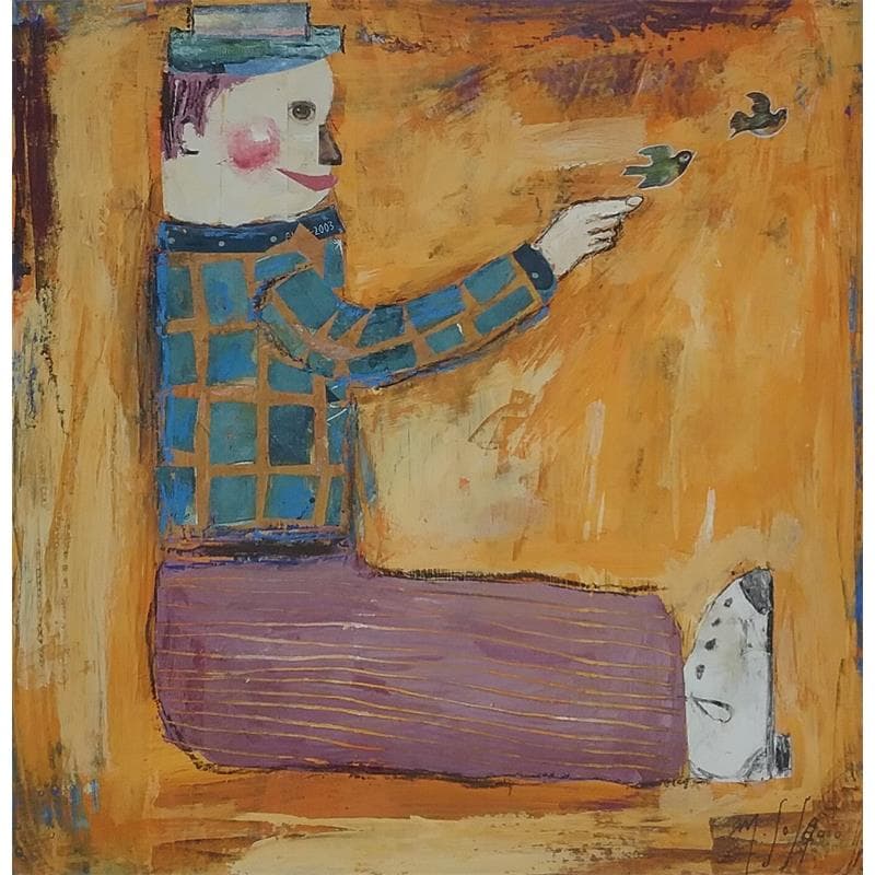 Peinture Le départ par De Sousa Miguel | Tableau Art Singulier Scènes de vie