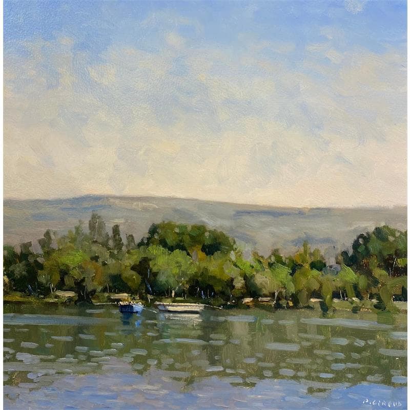 Painting Lac d'Esparon by Giroud Pascal | Painting Figurative Landscapes Oil