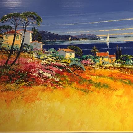 Peinture Voile évasion par Corbière Liisa | Tableau Figuratif Huile Paysages