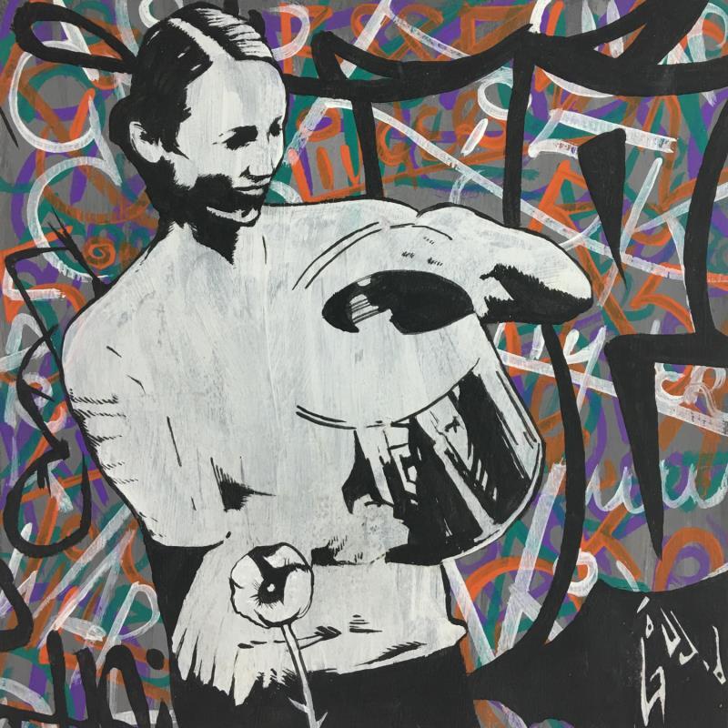 Painting flower and street art by Di Vicino Gaudio Alessandro | Painting Street art Life style Graffiti Acrylic