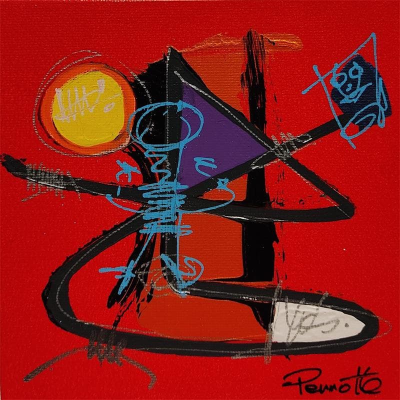 Peinture Shoot par Perrotte | Tableau Abstrait Minimaliste Acrylique