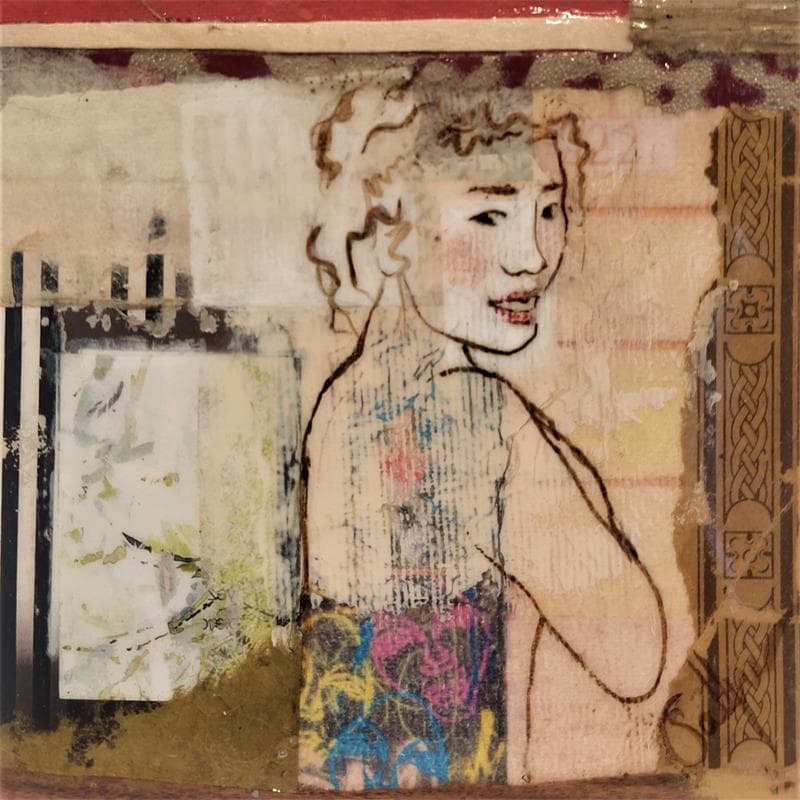 Peinture Kunié par Sablyne | Tableau Art Singulier Portraits Acrylique