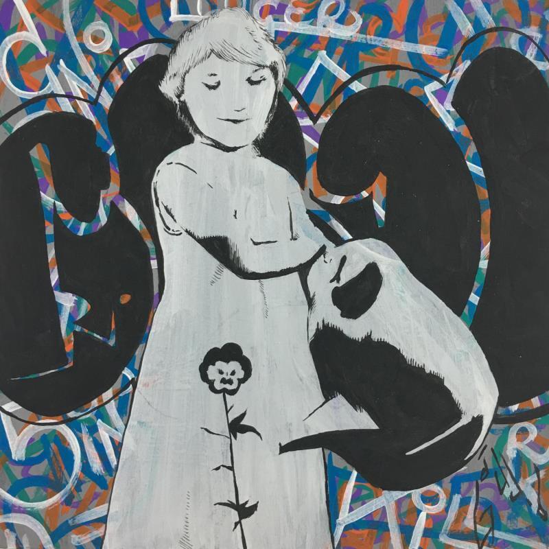 Painting the first flower by Di Vicino Gaudio Alessandro | Painting Street art Life style Graffiti Acrylic