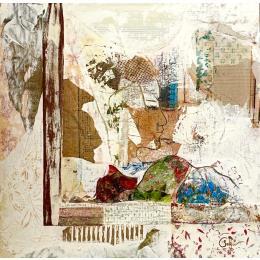 Painting Couleur néant by Sablyne | Painting Raw art Acrylic Portrait