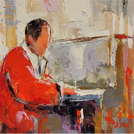 Peinture Le pianiste par Hébert Franck | Tableau Figuratif Huile Marine