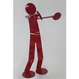 Sculpture FLEXO BE Welcoming rouge RCK par Zed | Sculpture