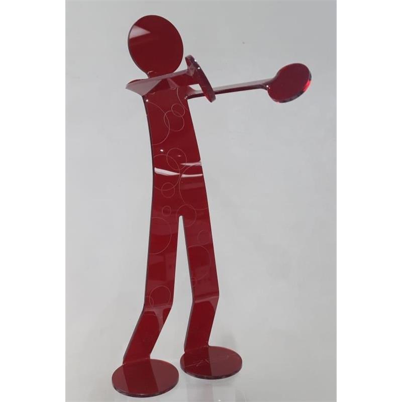 Sculpture FLEXO BE Welcoming rouge RCK by Zed | Sculpture