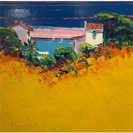 Pintura Eté ensoleillé por Corbière Liisa | Pintura Figurativo Aceite Paisajes