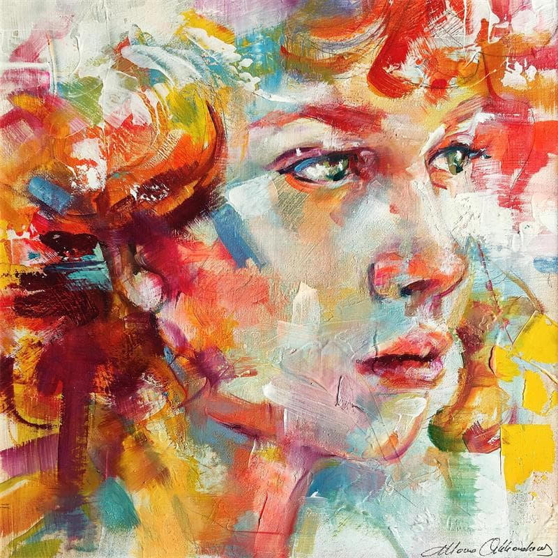 Painting Bastian by Abbondanzia Monica | Painting Figurative Portrait Acrylic