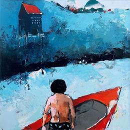 Pintura L.263 por Abiy | Pintura Arte naïf Aceite Life style