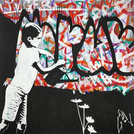 Painting City lovers by Di Vicino Gaudio Alessandro | Painting Street art Acrylic Life style