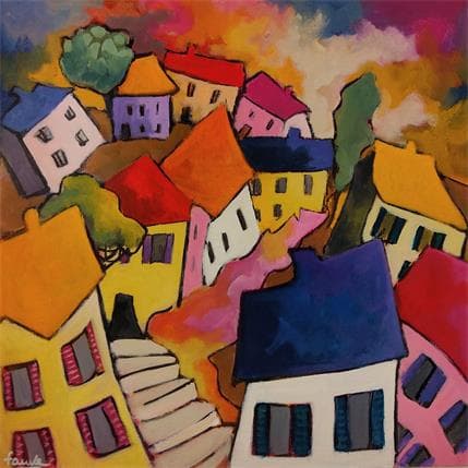 Painting Balade by Fauve | Painting Figurative Acrylic Life style