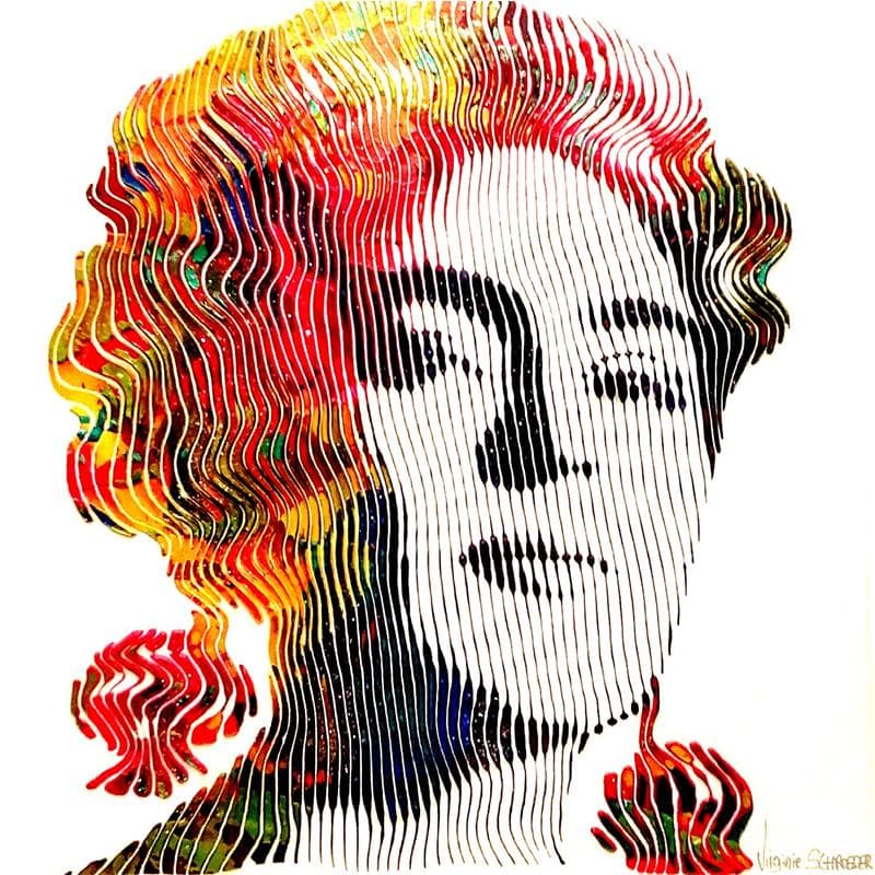 Gemälde Frida von Schroeder Virginie | Gemälde Pop-Art Porträt Pop-Ikonen Acryl