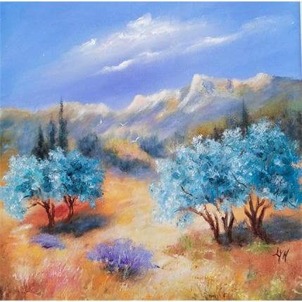 Pintura impression provençale por Lyn | Pintura Figurativo Aceite Paisajes