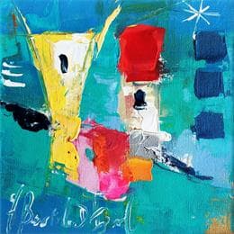 Peinture Cœur d'enfant par Bastide d´Izard Armelle | Tableau Abstrait Acrylique Paysages