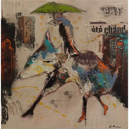 Peinture Été chaud par Colin Sylvie | Tableau Art Singulier Acrylique Animaux