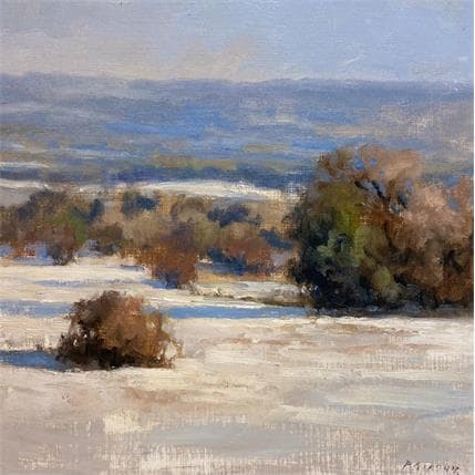 Painting Neige vers Sisteron by Giroud Pascal | Painting Figurative Oil Landscapes