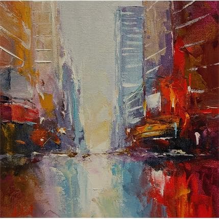 Peinture New-York avenue par Hébert Franck | Tableau Figuratif Huile Marine