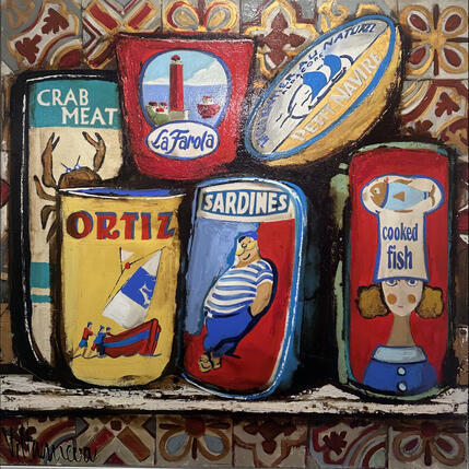 Pintura Despensa por Villanueva Puigdelliura Natalia | Pintura Figurativo Aceite Marine