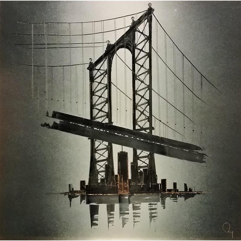 Peinture Manna hatta par Rey Julien | Tableau Figuratif Urbain Acrylique