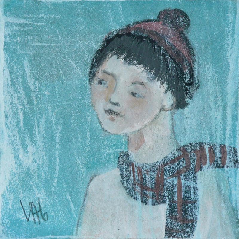 Painting L'hiver by VAG | Painting Figurative Minimalist Acrylic