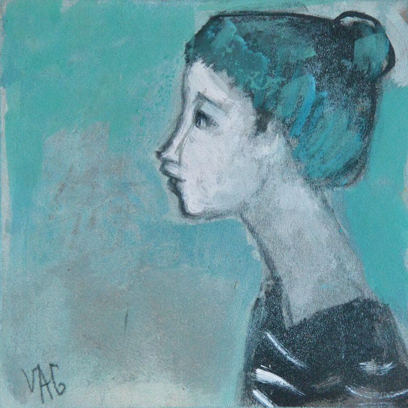 Gemälde Voyage von VAG | Gemälde Figurativ Minimalistisch Acryl