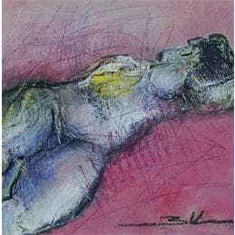 Peinture Mes rêves en roses par Kerbastard Béatrice | Tableau Figuratif Acrylique Nu