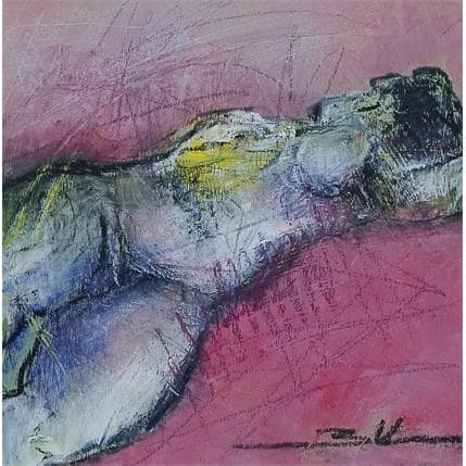 Painting Mes rêves en roses by Kerbastard Béatrice | Painting Figurative Acrylic Nude