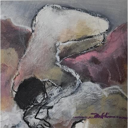 Painting Je rêve en rose by Kerbastard Béatrice | Painting Figurative Acrylic Nude