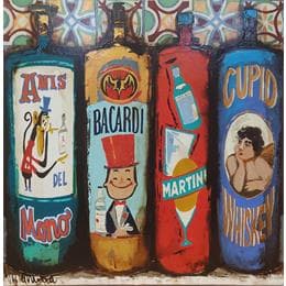 Peinture Bodega par Villanueva Puigdelliura Natalia | Tableau Figuratif Huile Natures mortes