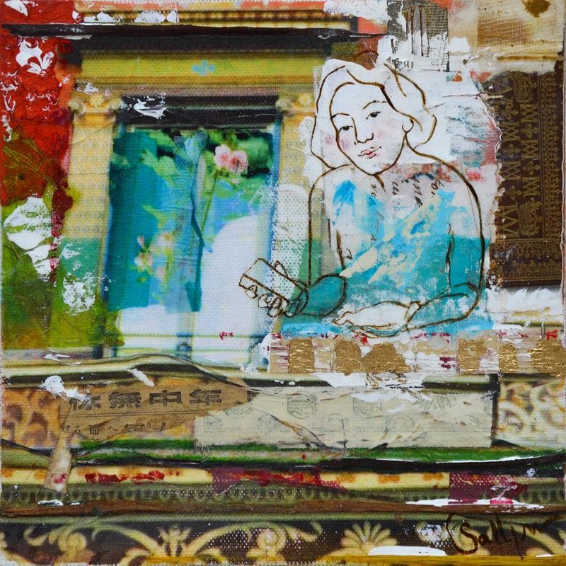 Peinture Fragrance par Sablyne | Tableau Art Singulier Portraits Acrylique