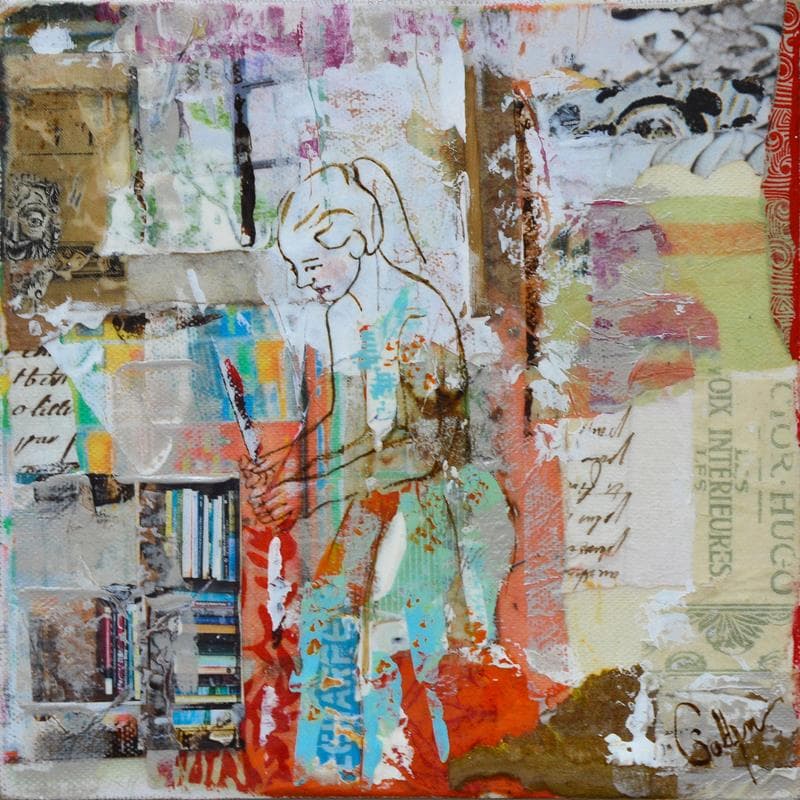 Painting L'arbre aux fruits by Sablyne | Painting Raw art Portrait Acrylic