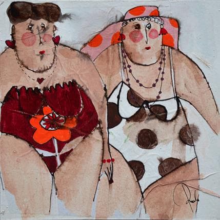 Peinture Géraldine Natacha par Colombo Cécile | Tableau Figuratif Acrylique Scènes de vie