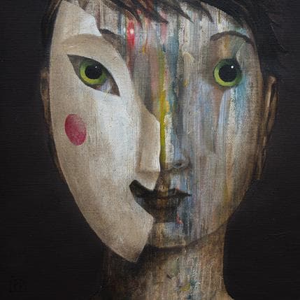 Painting LT7 by Delaube Fabien | Painting Figurative Oil Portrait