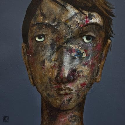 Painting FD13 by Delaube Fabien | Painting Figurative Oil Portrait